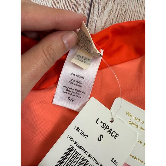 NWT L Space Luca Bikini Bottoms Sunbeam High Waisted Bright MSRP $106 - Picture 7 of 13
